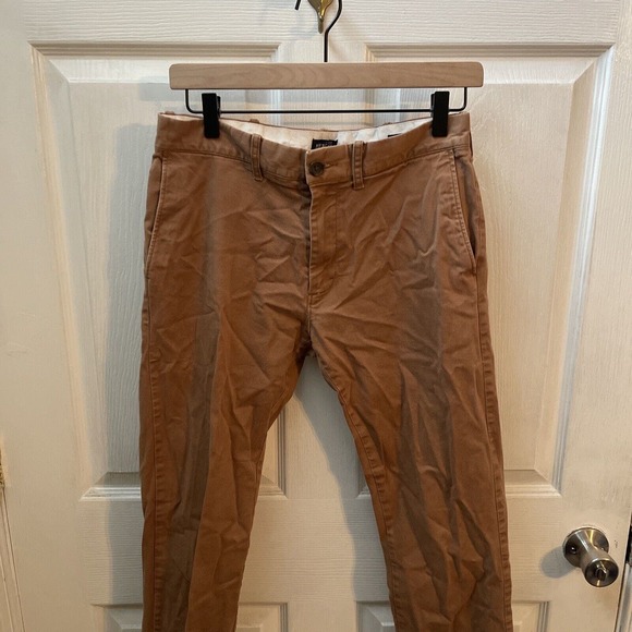 MEN'S J Crew Mercantile Flex Pants Slim Fit Size‎ 30x32 Brown Khaki Stretch - Picture 1 of 7